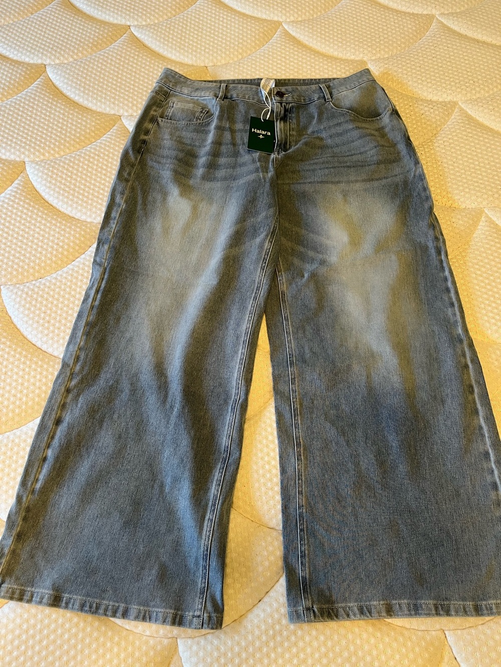 Halara Jeans Wide-Leg Women's Jeans in Light Blue
